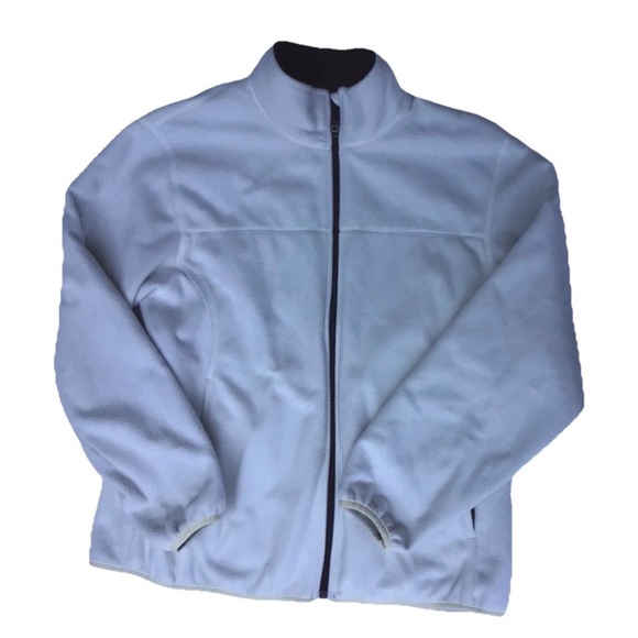 Lands’ End Women’s Large 14-16 Fleece Jacket Full Zip Winter Warm Outerwear - Picture 1 of 16